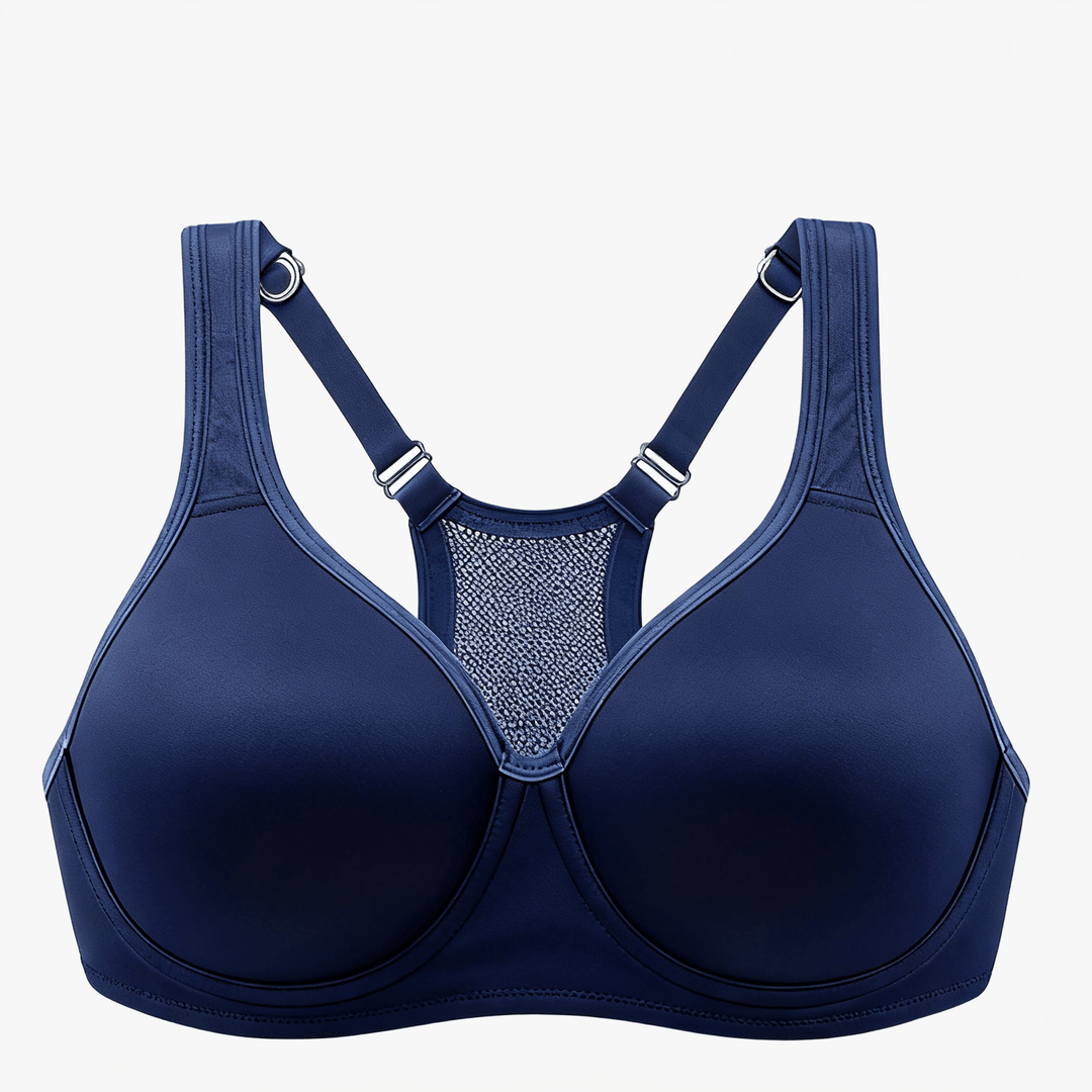 Velura™ – External Underwire Sports Bra for Lasting Comfort Navy Blue