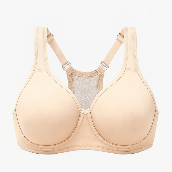 Velura™ – External Underwire Sports Bra for Lasting Comfort Beige