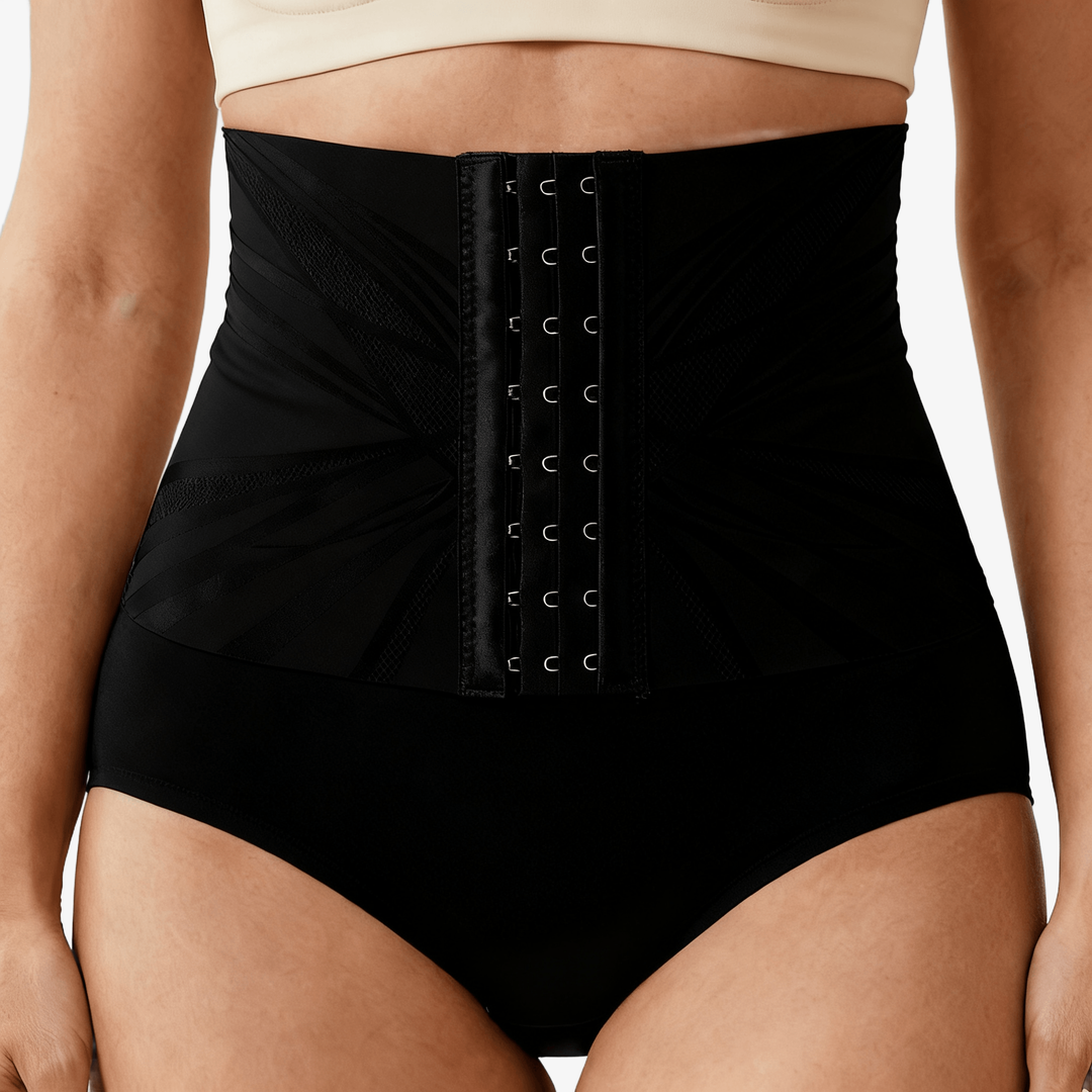 Veluna – Adjustable High Waist Tummy Control Panty Black