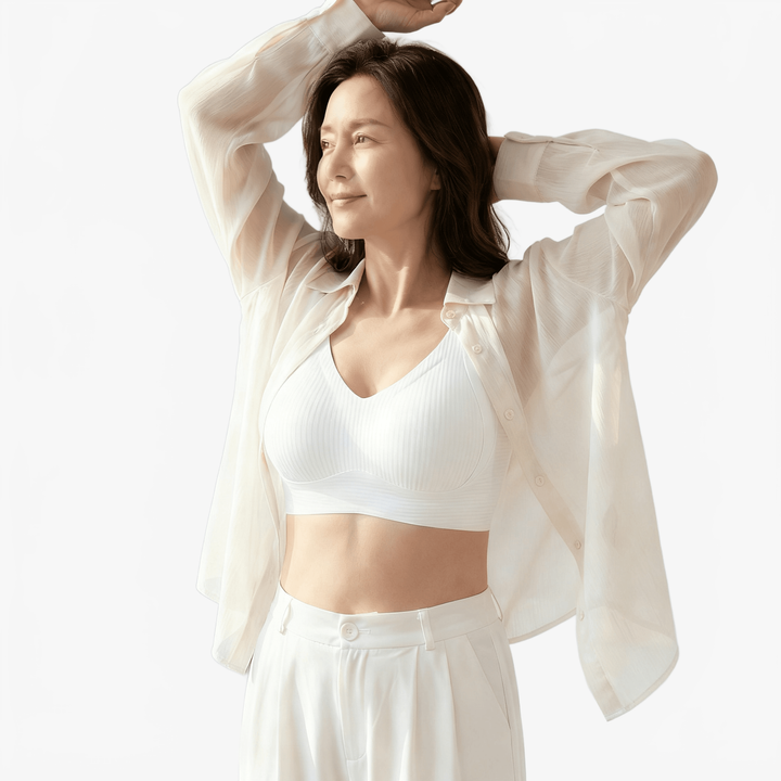 Veluna – 3D Lift Wireless Bra for All Day Comfort White