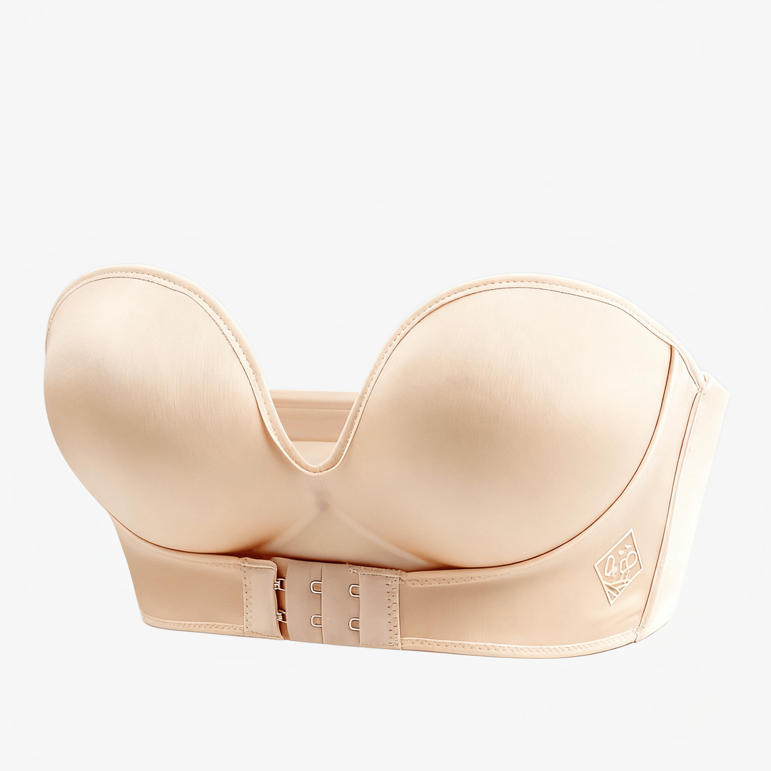 LuxeLift - Soft Stay-Put Strapless Bra for Women Beige
