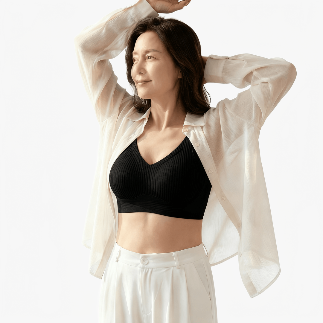 Veluna – 3D Lift Wireless Bra for All Day Comfort Black