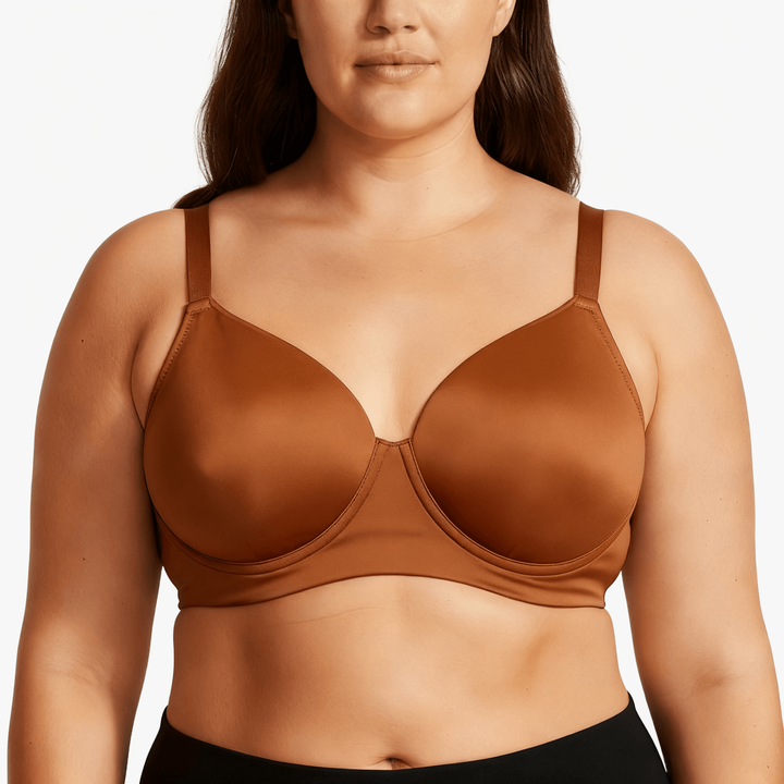Veluna – Wide-Band Full-Bust Shaping Bra Cocoa Brown