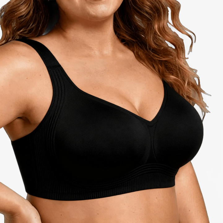 JelliShape - Women's 4 Layer 360° Jelly Strips Wireless Bra Black