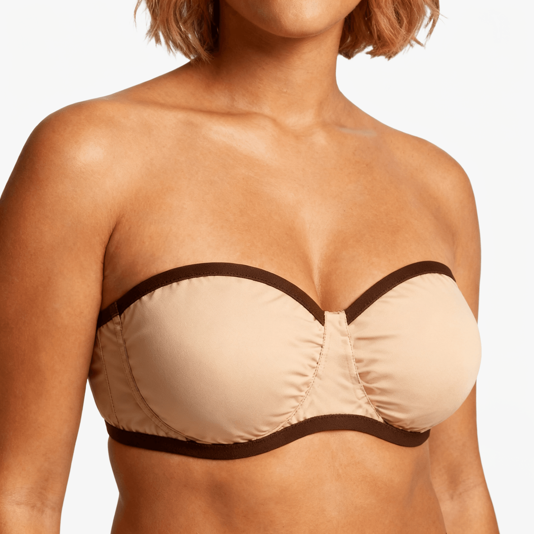 Velaire – Breathable Strapless Bra for Full Busts Nude Beige