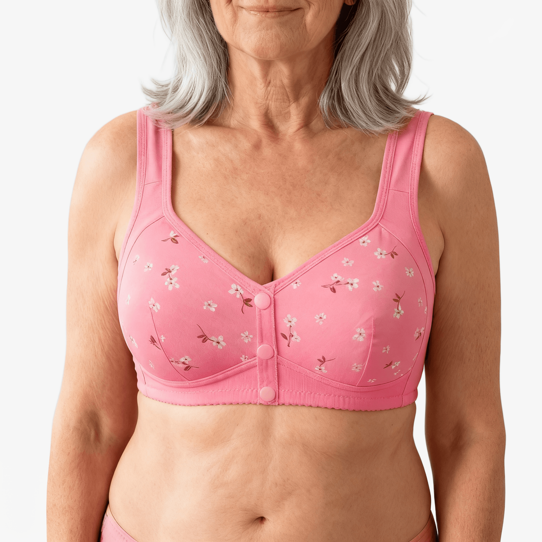 DaisyBra – Wireless Front Closure Comfort Bra Pink