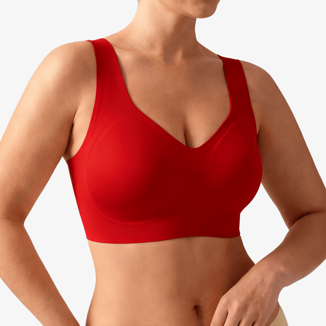 Veluna – Wire Free Lifting Jelly Bra Red