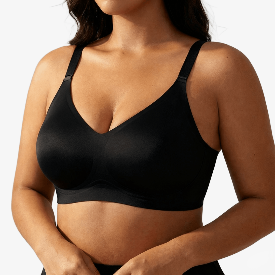 Veluna – Wireless Jelly Strip Bra for All Day Comfort Black / S / 1 piece