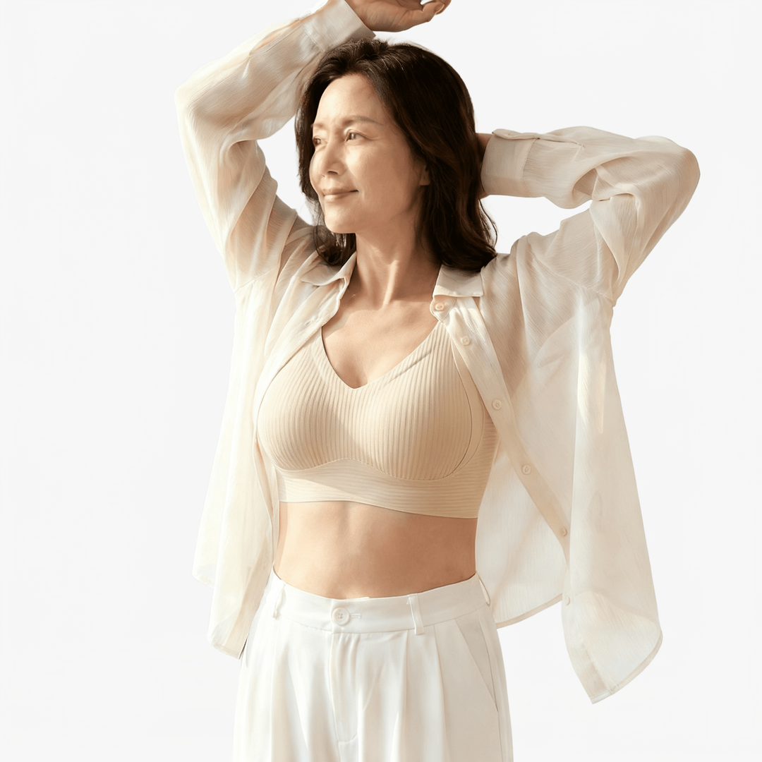 Veluna – 3D Lift Wireless Bra for All Day Comfort Beige
