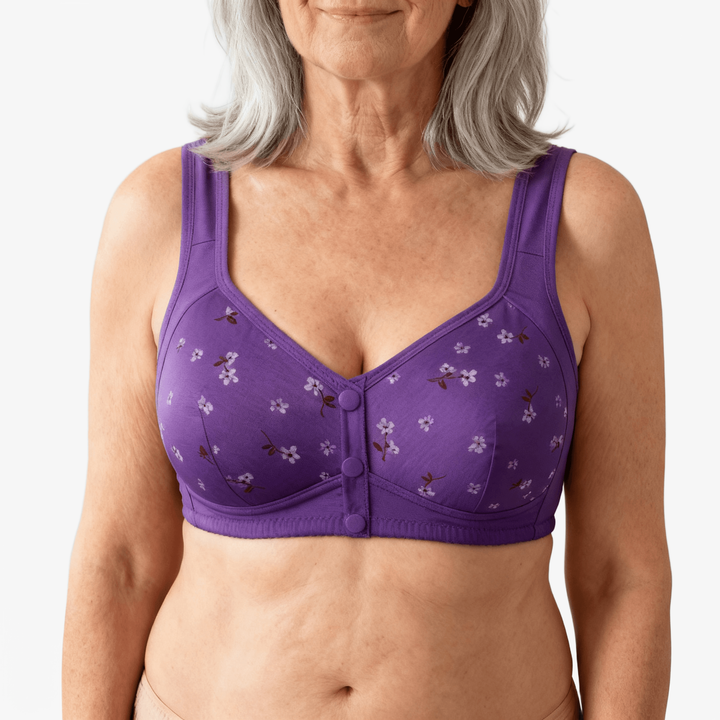 DaisyBra – Wireless Front Closure Comfort Bra Purple