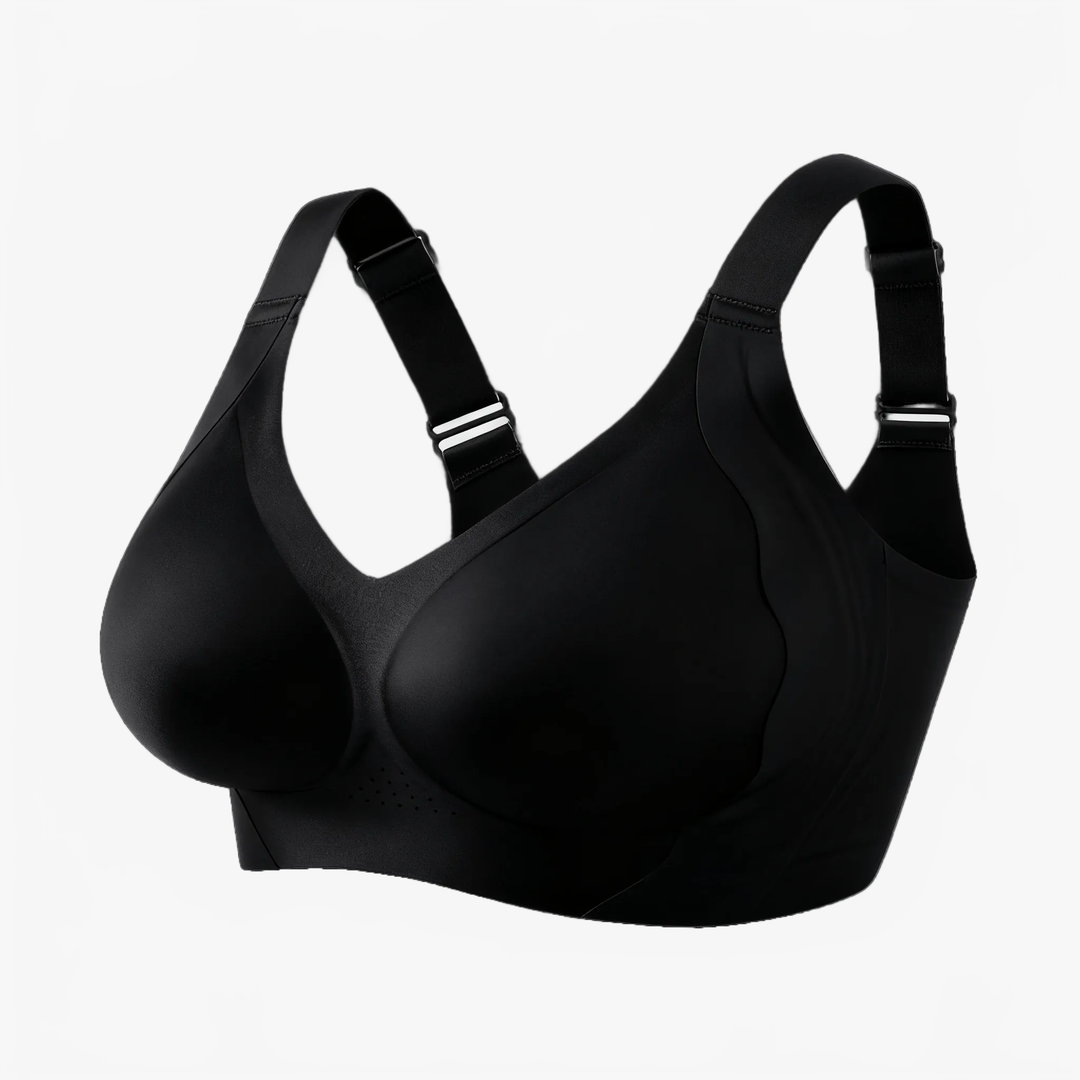 Veluna – Invisible Wide Band Wireless Support Bra Black