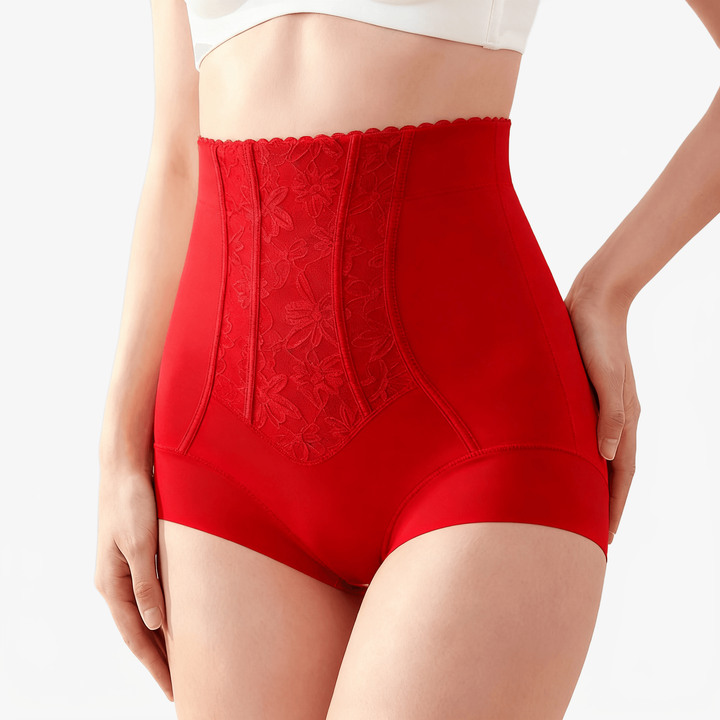 Silhera – High-Waist Shaping Panty for Tummy Control Red