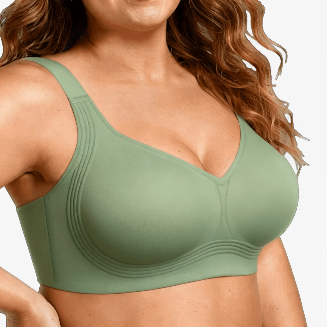 JelliShape - Women's 4 Layer 360° Jelly Strips Wireless Bra Sage Green