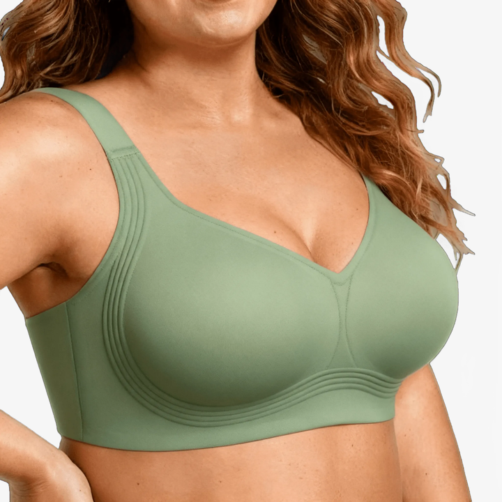 JelliShape - Women's 4 Layer 360° Jelly Strips Wireless Bra Sage Green