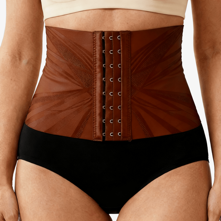 Veluna – Adjustable High Waist Tummy Control Panty Brown