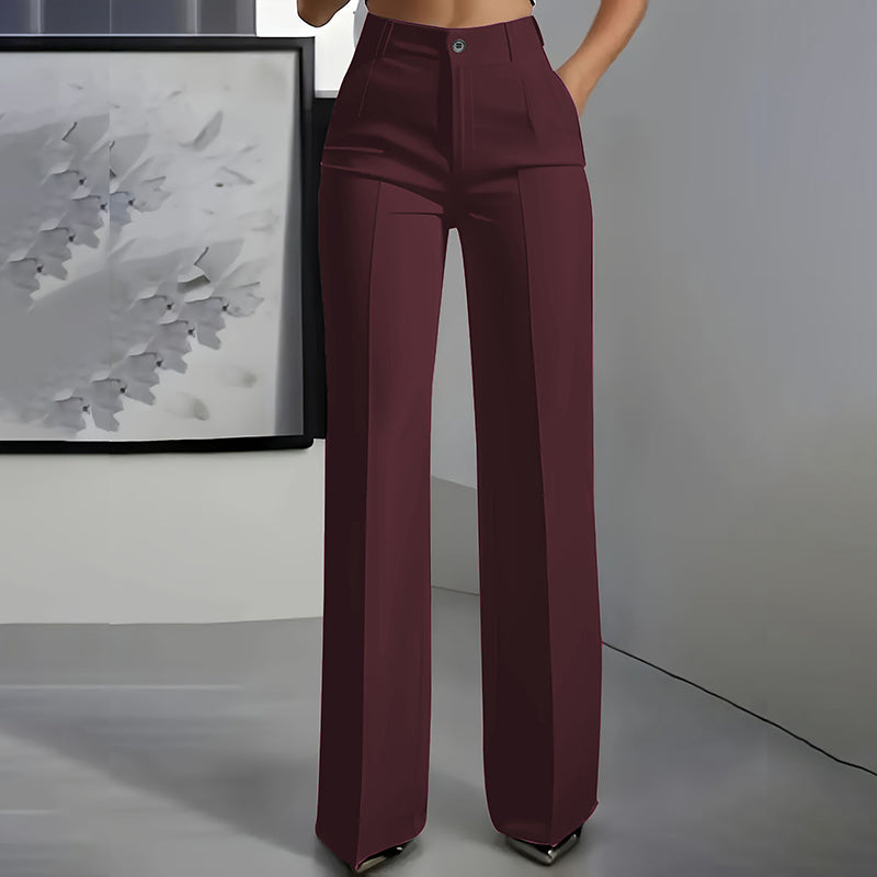 Elara - High Waisted Wide Leg Suit Trousers Clarendale Elara - High Waisted Wide Leg Suit Trousers Clarendale