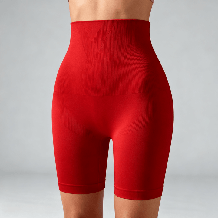 Sculpta – High Waist Tummy Control Shaping Shorts Red / S