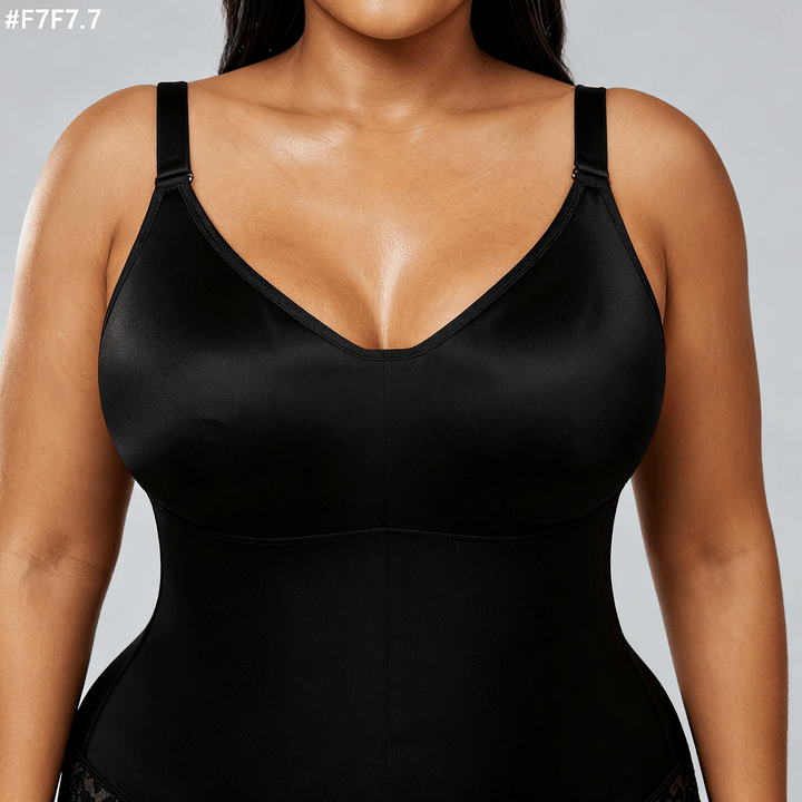 Sculptessa – Zip-Up Tummy Control Shapewear Bodysuit Black / S