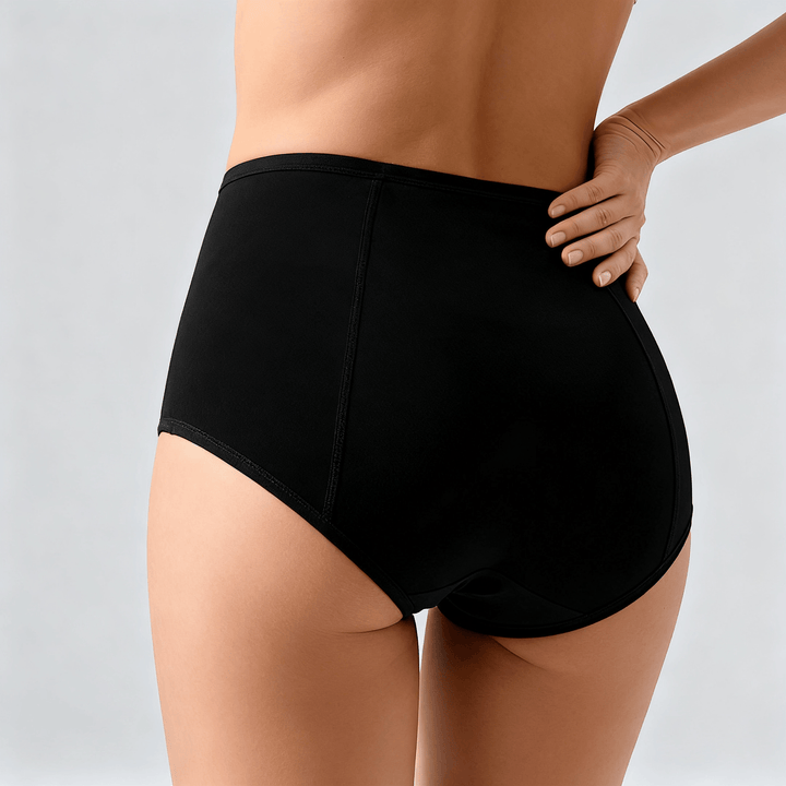 Serena - Women's high waisted leak proof period panties Black / S