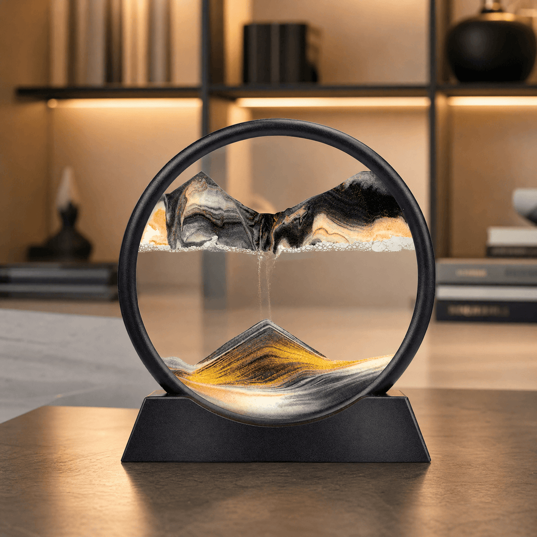 Serenitas – Sand Motion Art for Peace of Mind Black Gold / Black