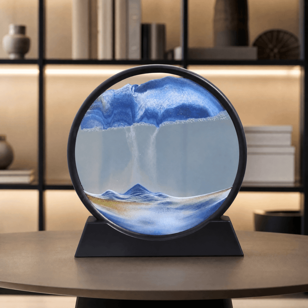 Serenitas – Sand Motion Art for Peace of Mind Blue / Black