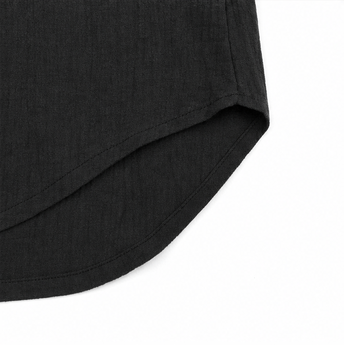 Sereva – Women's Relaxed V-Neck Blouse with Three-Quarter Sleeves and Curved Hem