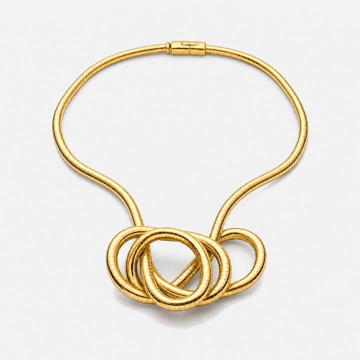 Serpina - Flexible Snake Necklace and Bracelet Set Gold