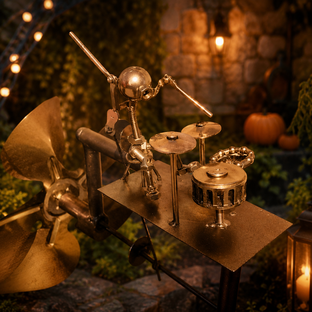 Windplayer – Metal Drummer Garden Stake