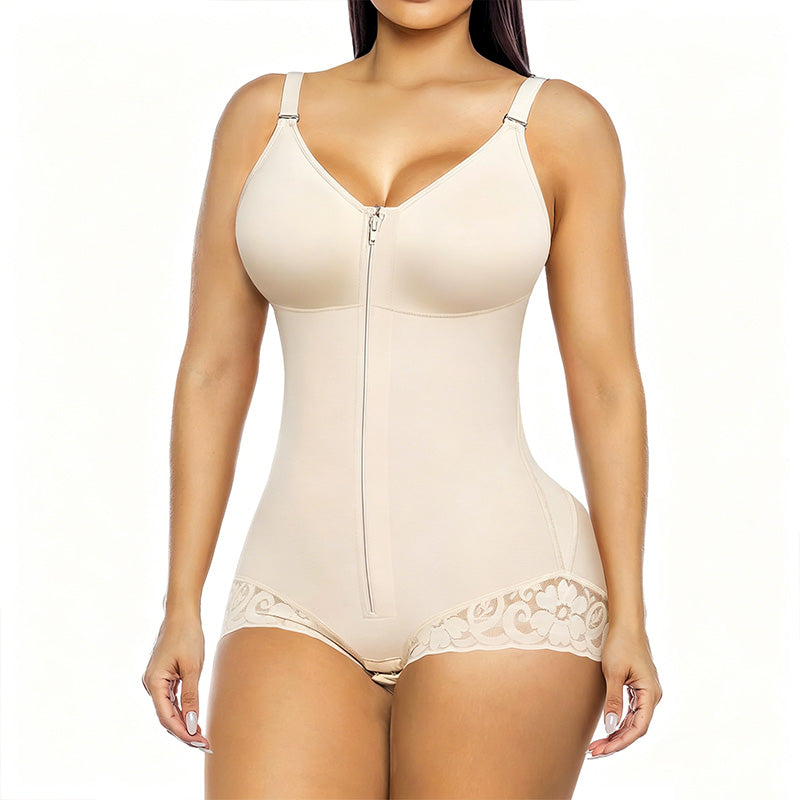 Sculptessa – Zip-Up Tummy Control Shapewear Bodysuit
