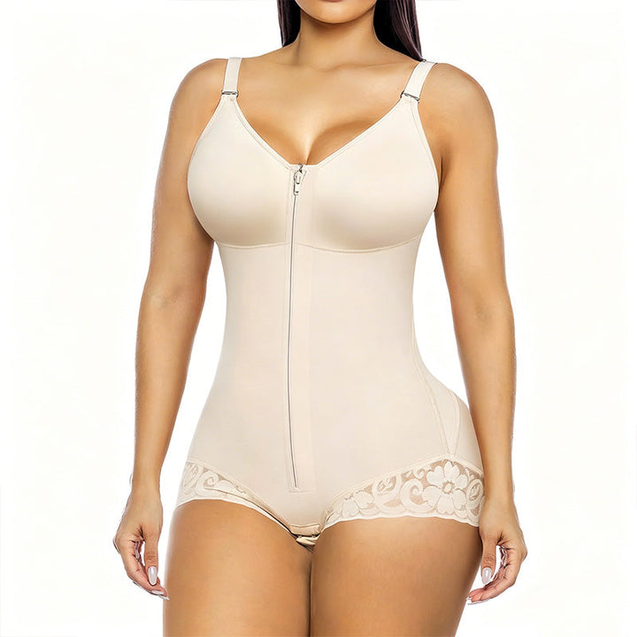 Sculptessa – Zip-Up Tummy Control Shapewear Bodysuit
