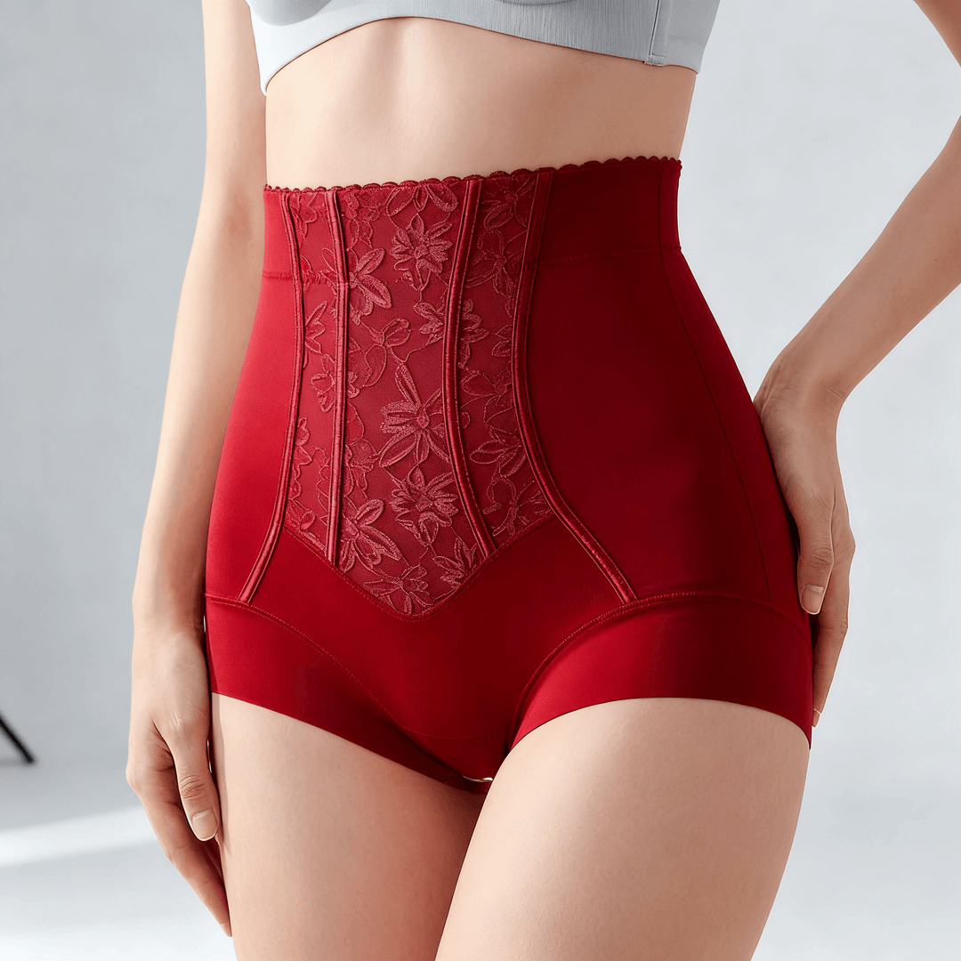 Silhera – High-Waist Shaping Panty for Tummy Control Red / M / 2-pack value set