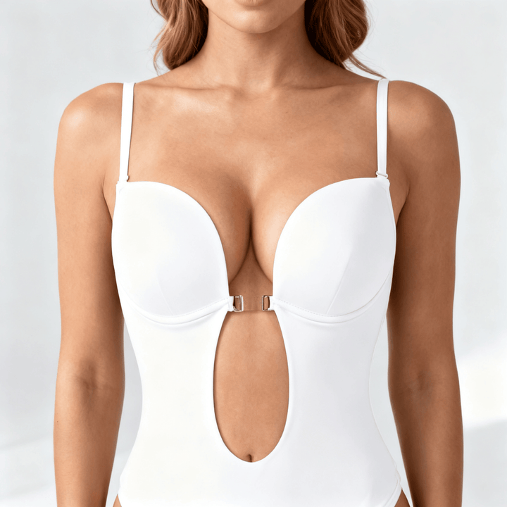 Silhouetta – Open Back Shaping Bodysuit White
