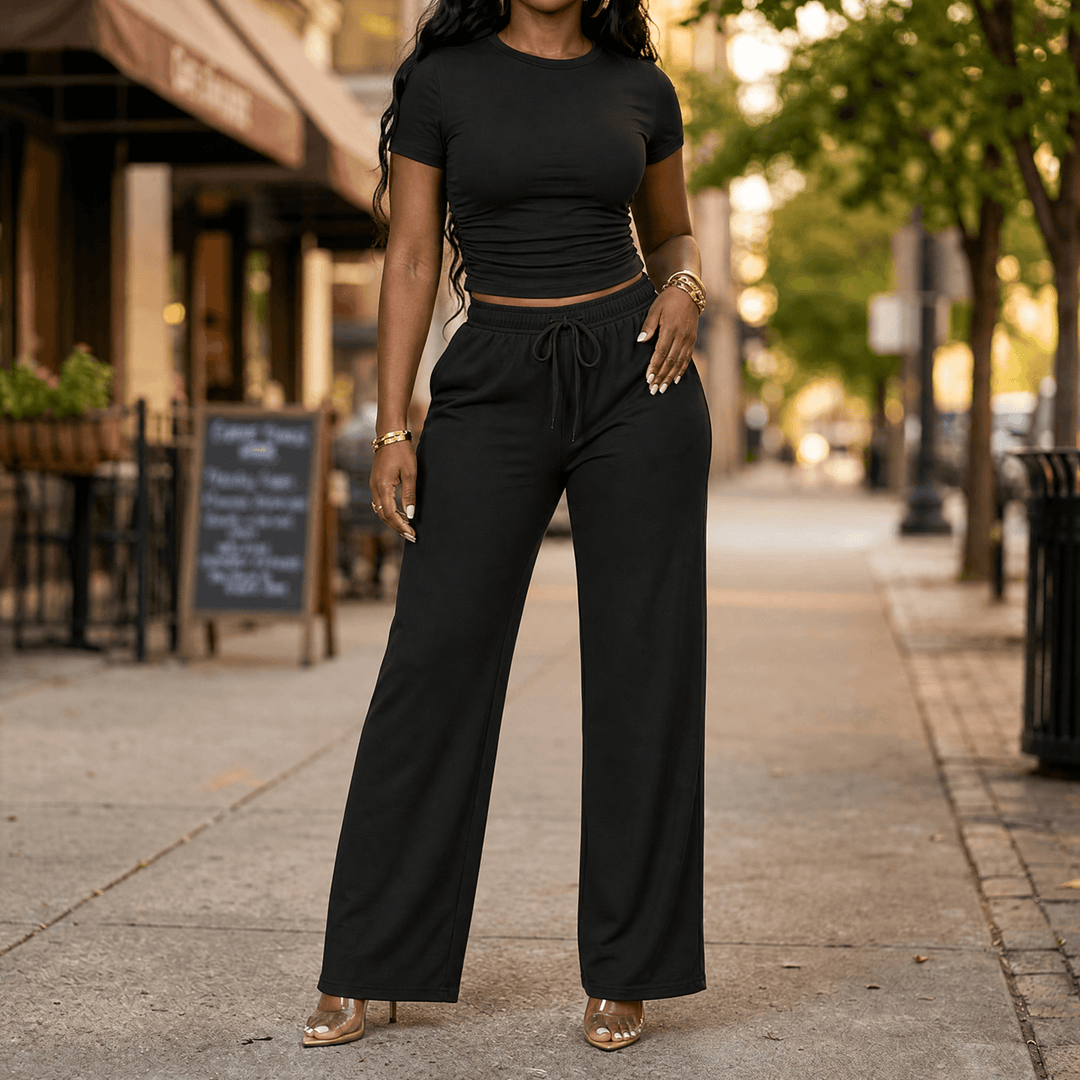 Sofelle – Women's soft matching lounge set Black / XS