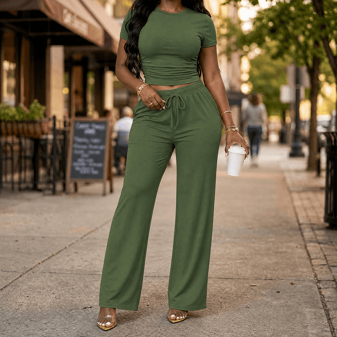 Sofelle – Women's soft matching lounge set Green / XS