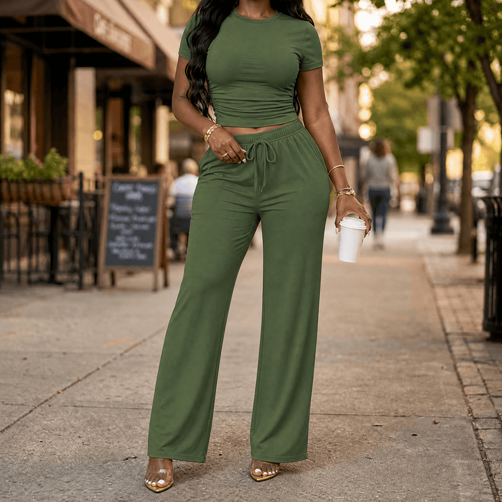 Sofelle – Women's soft matching lounge set Green / XS