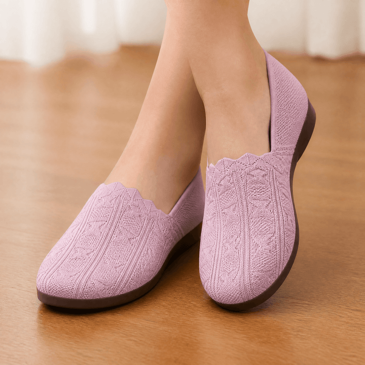 Soflyn – Breathable Woven Slip-On Flats Dusty Pink / 6