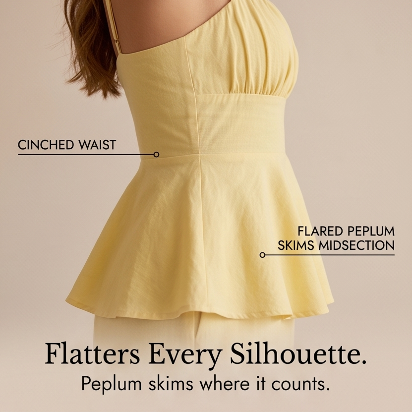 Solenza™ – Ruched Peplum Summer Co-Ord Set