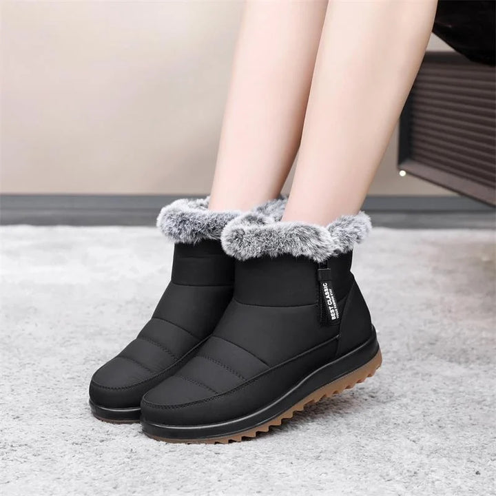 Warmalia – Faux Fur-Lined Waterproof Slip-On Snow Boots