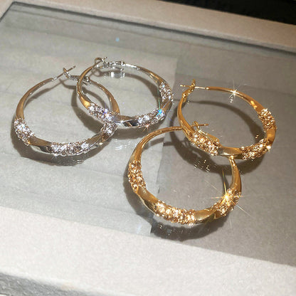 Zirenza™ -  Elegant Zirconia Hoop Earrings (50% Off)