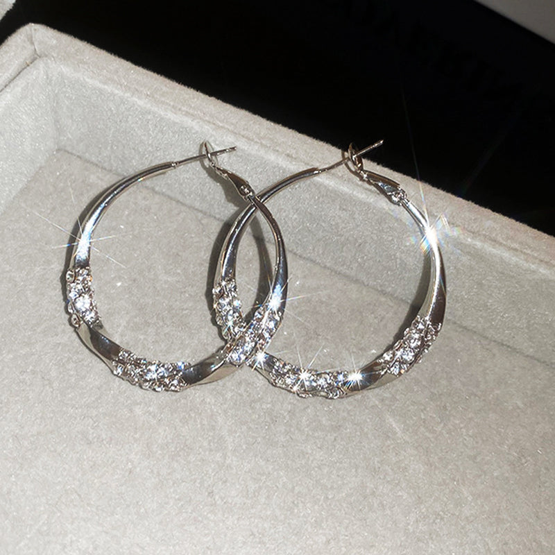 Zirenza™ -  Elegant Zirconia Hoop Earrings (50% Off)