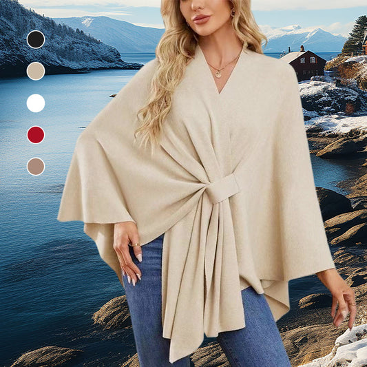 Aurelyn™ – Crossover Knit Wrap Shawl  (50% Off)