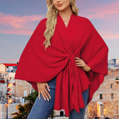 Aurelyn™ – Crossover Knit Wrap Shawl  (50% Off)