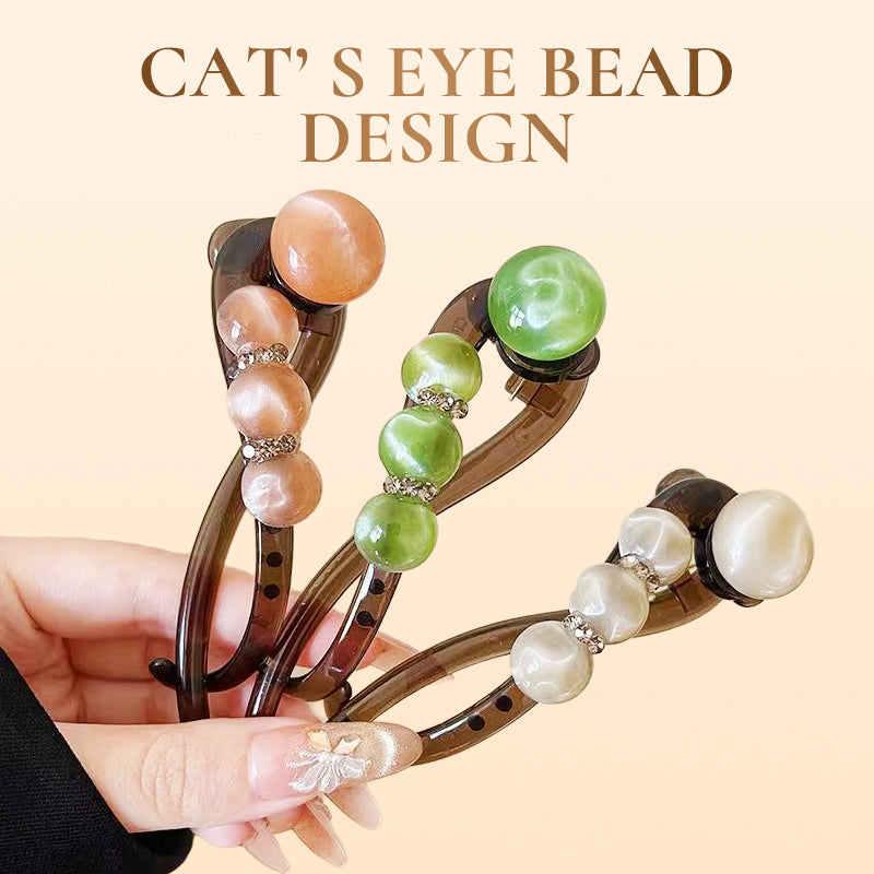 Perlune™ – 5 Cat's Eye Bead Twist Hair Clips (50% Off)