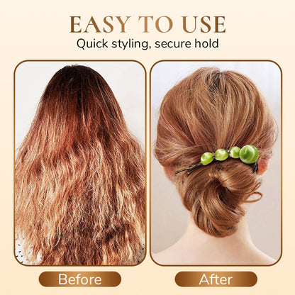 Perlune™ – 5 Cat's Eye Bead Twist Hair Clips (50% Off)