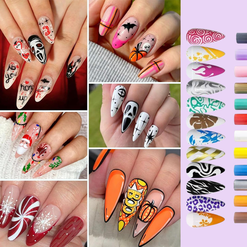 Vernisia™ – 12 Color Nail Art Fine Tip Pen Set