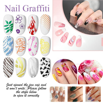 Vernisia™ – 12 Color Nail Art Fine Tip Pen Set