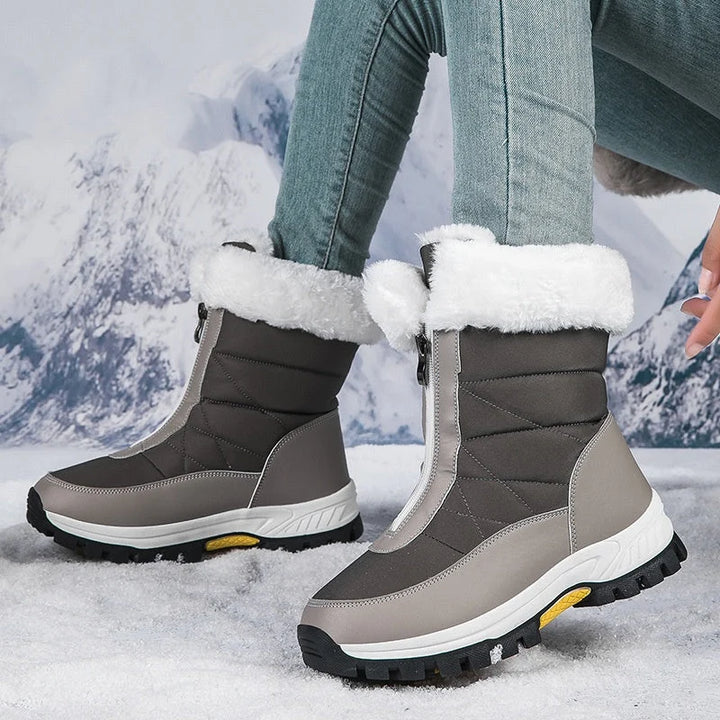Snowlina – Plush-Lined Zip-Up Snow Boots