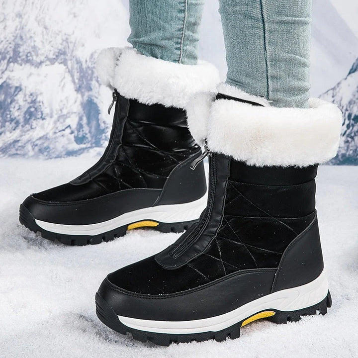 Snowlina – Plush-Lined Zip-Up Snow Boots