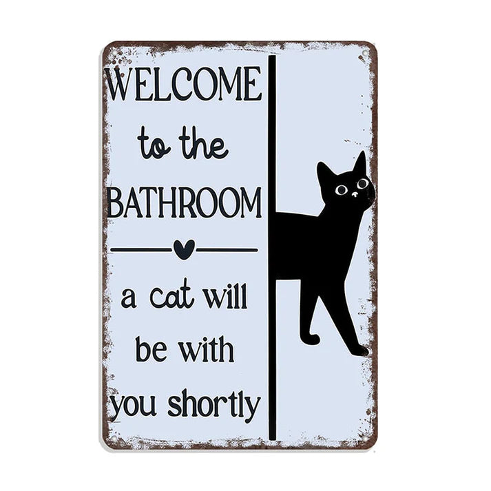 Peekaboo - Funny bathroom metal sign