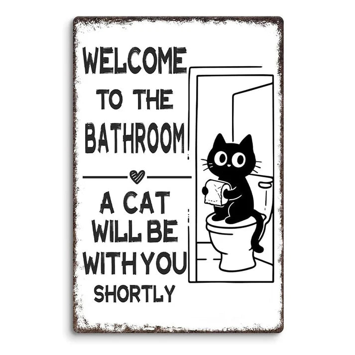 Peekaboo - Funny bathroom metal sign